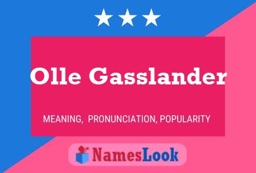 Постер имени Olle Gasslander