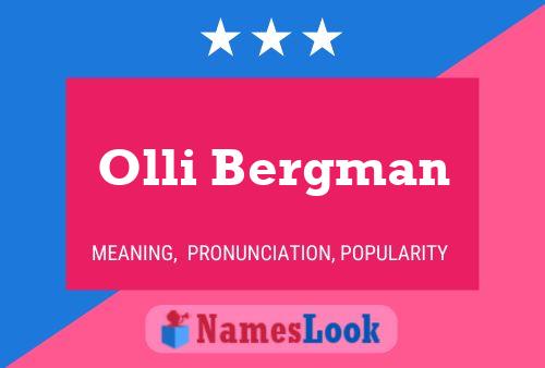 Постер имени Olli Bergman