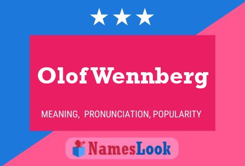 Постер имени Olof Wennberg