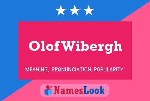 Постер имени Olof Wibergh