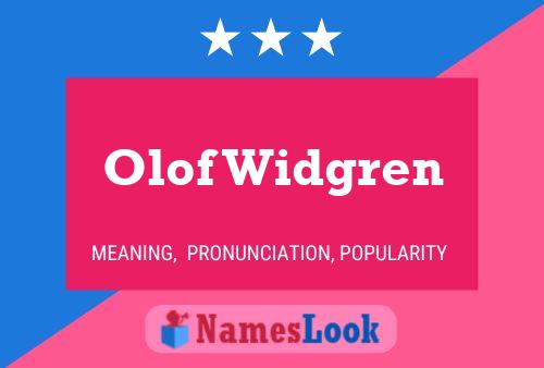 Постер имени Olof Widgren