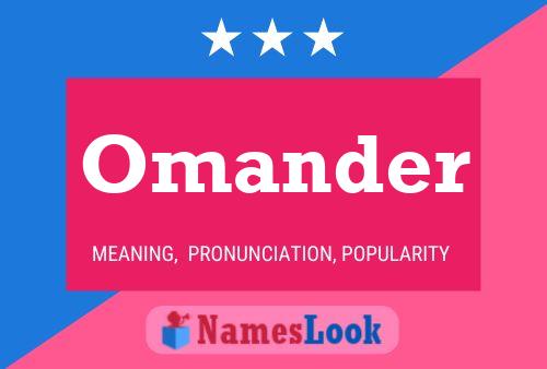 Постер имени Omander