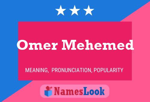 Постер имени Omer Mehemed