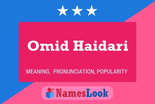 Постер имени Omid Haidari