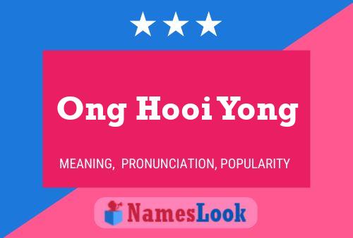 Постер имени Ong Hooi Yong