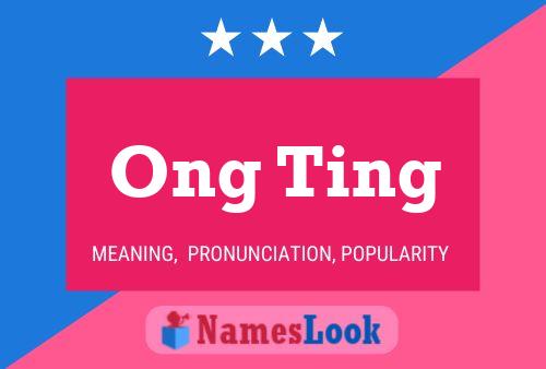 Постер имени Ong Ting