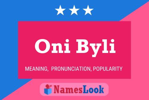 Постер имени Oni Byli