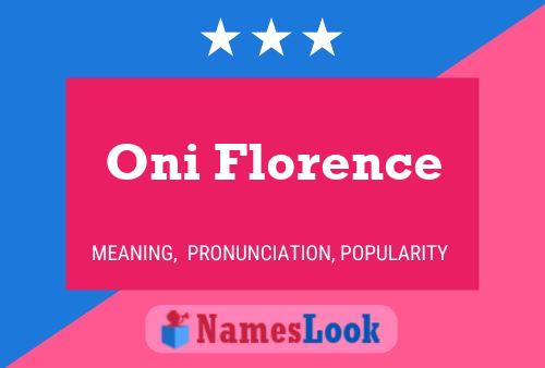 Постер имени Oni Florence