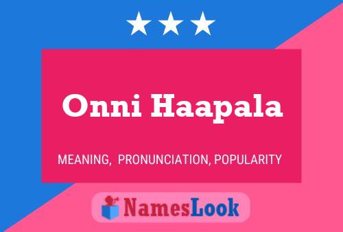 Постер имени Onni Haapala