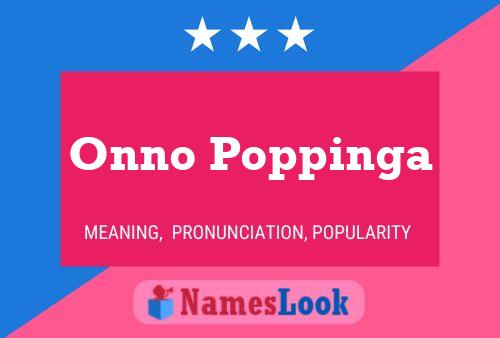 Постер имени Onno Poppinga