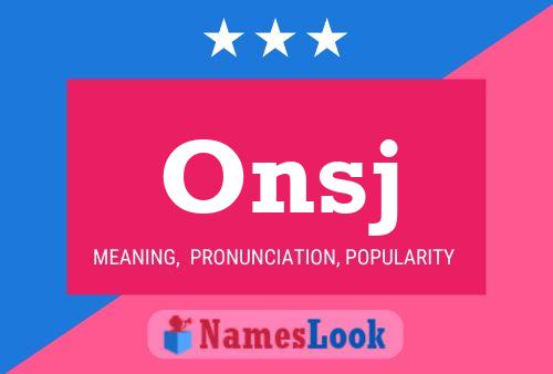 Постер имени Onsj