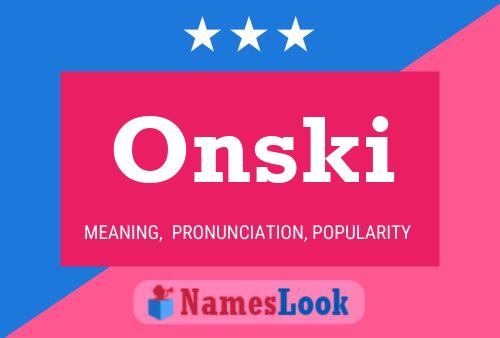 Постер имени Onski