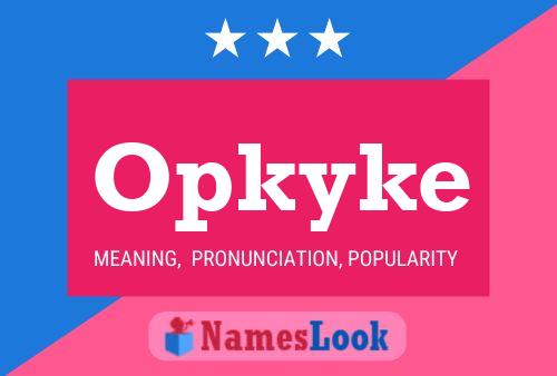 Постер имени Opkyke