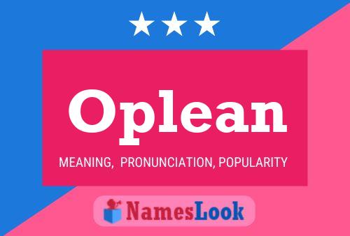 Постер имени Oplean