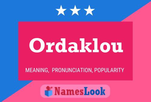 Постер имени Ordaklou