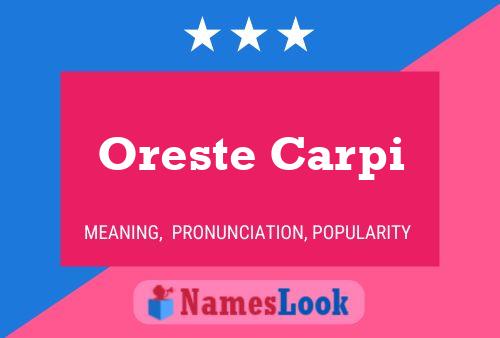 Постер имени Oreste Carpi