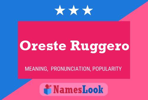 Постер имени Oreste Ruggero