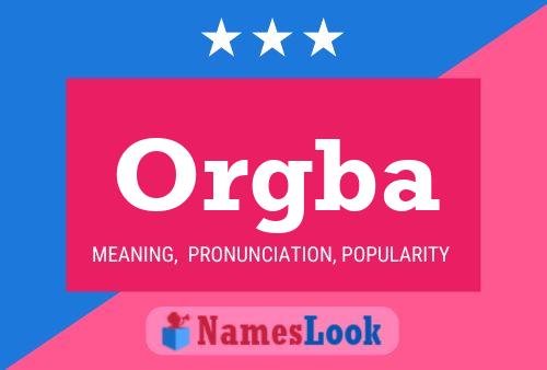 Постер имени Orgba