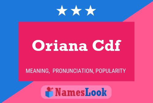 Постер имени Oriana Cdf