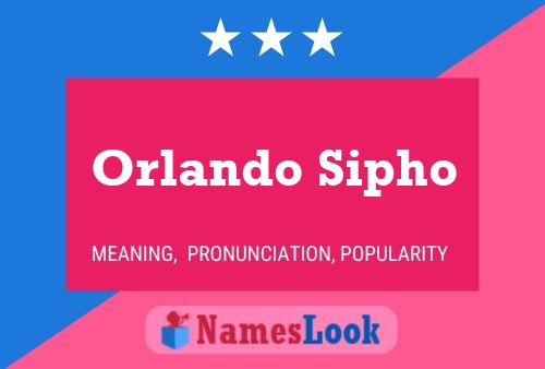 Постер имени Orlando Sipho