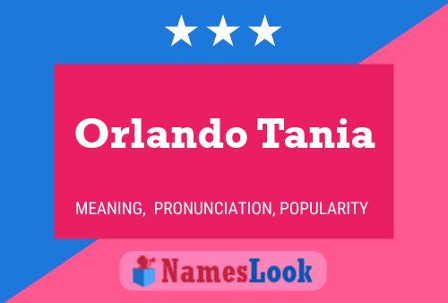 Постер имени Orlando Tania