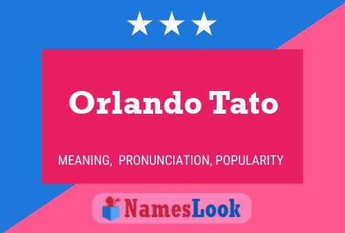 Постер имени Orlando Tato