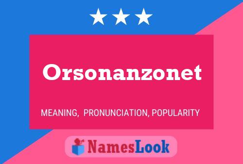 Постер имени Orsonanzonet