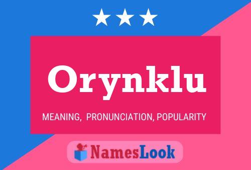 Постер имени Orynklu