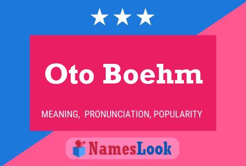 Постер имени Oto Boehm