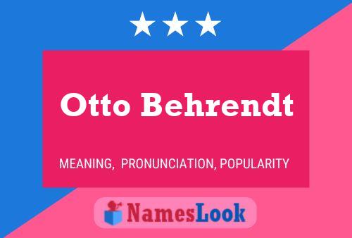 Постер имени Otto Behrendt