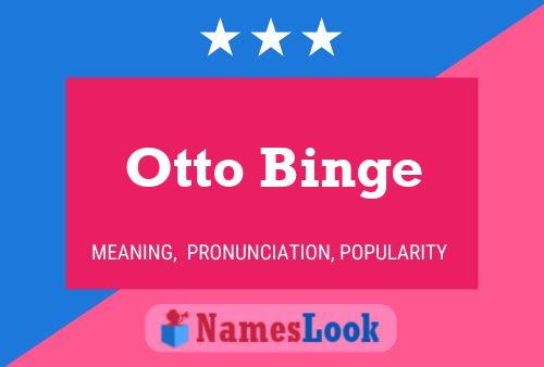 Постер имени Otto Binge