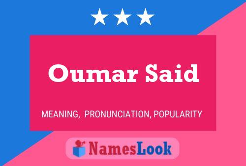 Постер имени Oumar Said