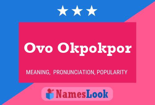 Постер имени Ovo Okpokpor