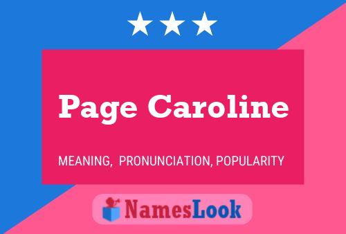 Постер имени Page Caroline