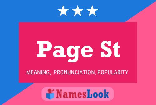 Постер имени Page St