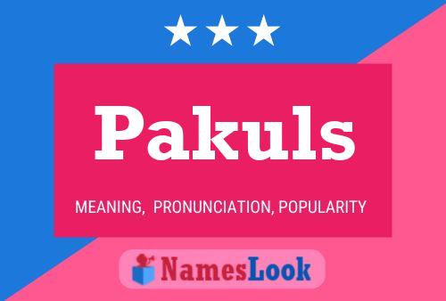 Постер имени Pakuls