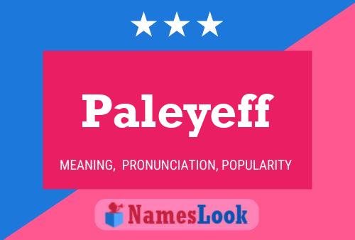 Постер имени Paleyeff