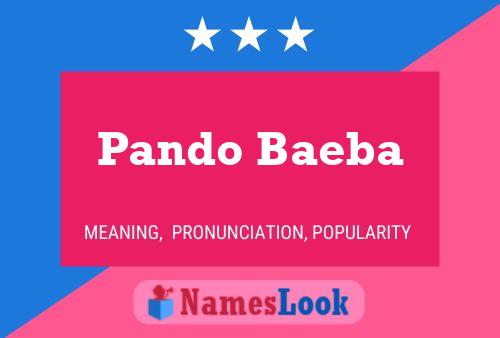 Постер имени Pando Baeba