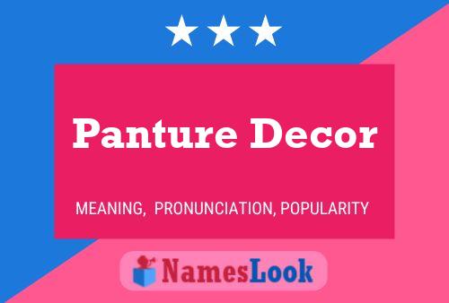 Постер имени Panture Decor