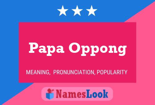 Постер имени Papa Oppong