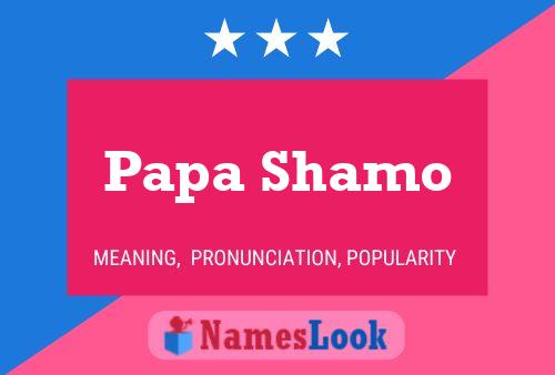 Постер имени Papa Shamo