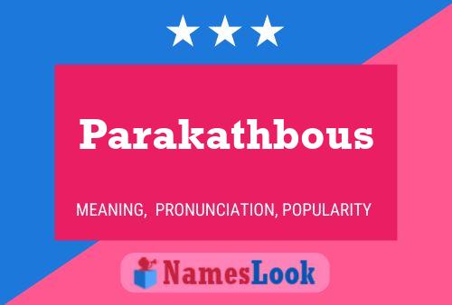 Постер имени Parakathbous