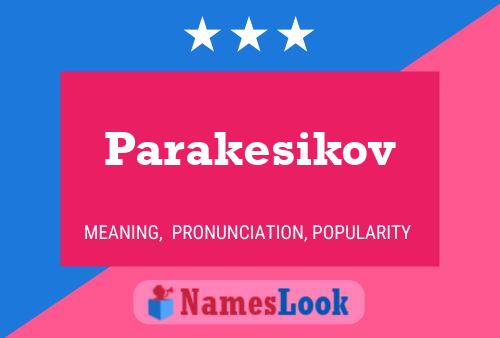 Постер имени Parakesikov