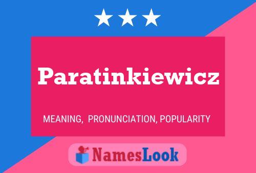 Постер имени Paratinkiewicz