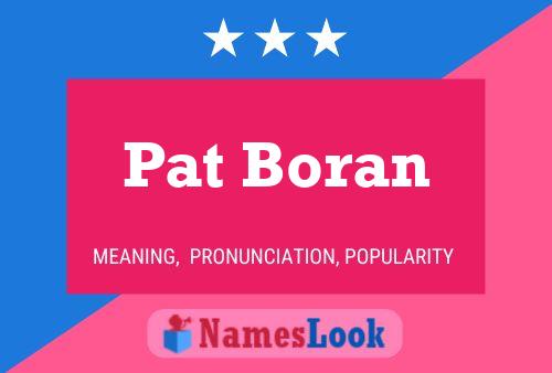 Постер имени Pat Boran