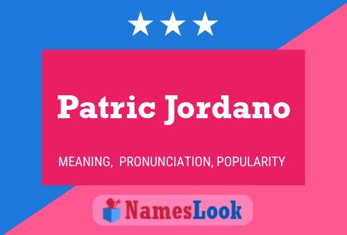 Постер имени Patric Jordano