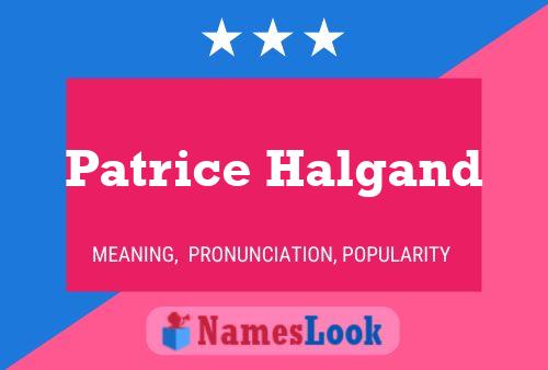 Постер имени Patrice Halgand