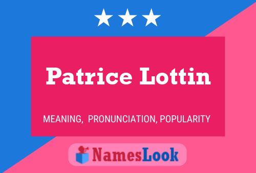 Постер имени Patrice Lottin