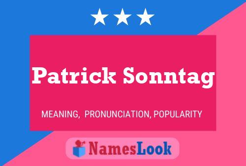 Постер имени Patrick Sonntag