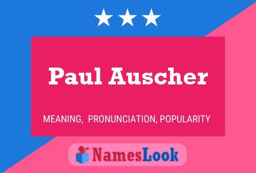 Постер имени Paul Auscher